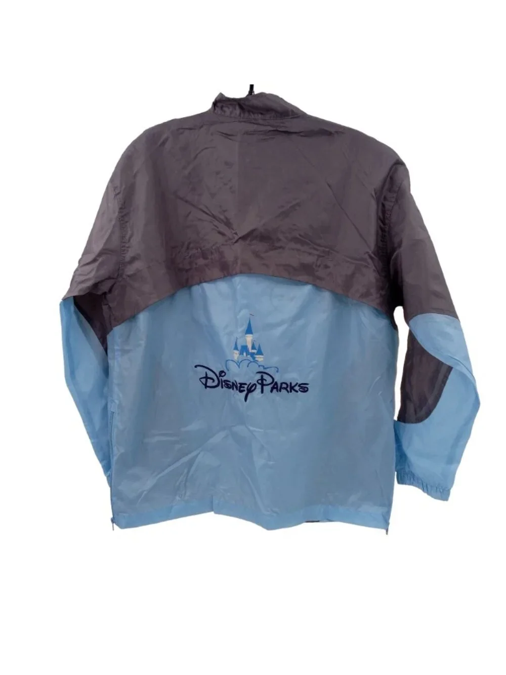 Disney Parks Mens Blue Gray Packable Jacket Size M Pullover Windbreaker Walt - Picture 3 of 14